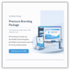 Branding premium package with full brand guidelines, templates, email design, and priority brand support