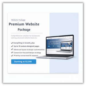 premium website package with 10 custom pages and advanced responsive design
