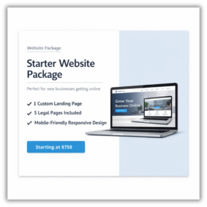 Starter Website Package – 1 Page Business Website + 5 Legal Pages